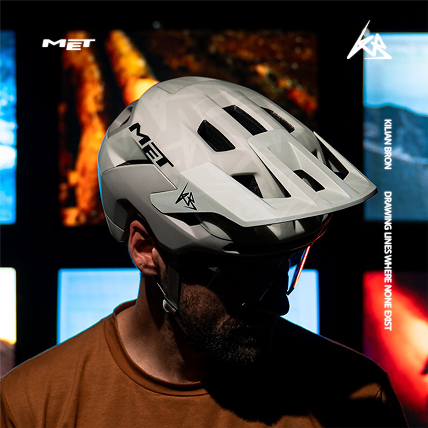 Capacete de BTT MET REVO MIPS KILIAN BRON LIMITED EDITION Cor de laranja/Cinza