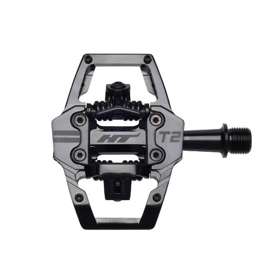 Pedais planos HT COMPONENTS EDNURO T2 Stealth Black