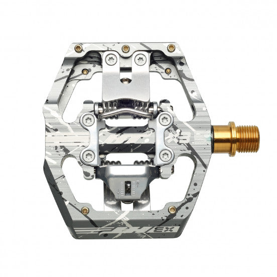 Pedais HT COMPONENTS X3 Titanium Camo Cinzento
