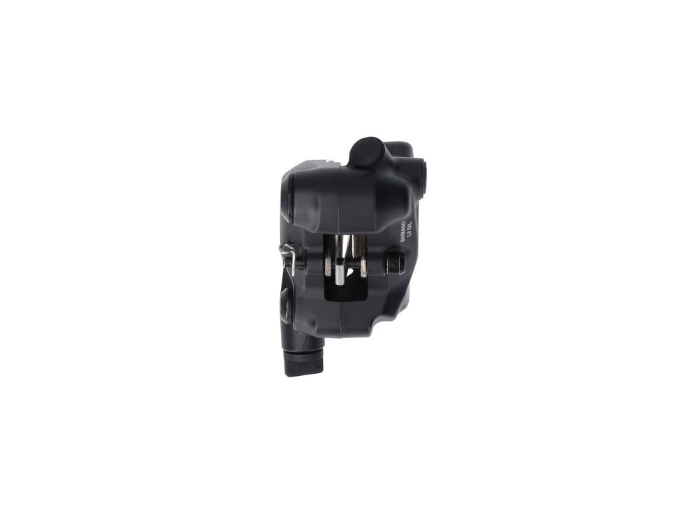 Pinça de travão SHIMANO BR-MT805 Flat Mount sem aletas — detalhe das pastilhas