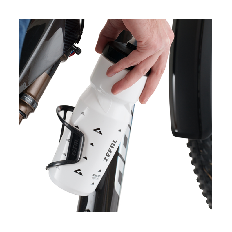 ZEFAL PULSE S2 Suporte para garrafas em carbono reto Preto