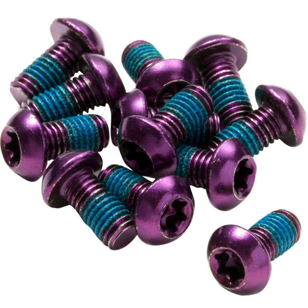 Conjunto de 12 parafusos de disco REVERSE COMPONENTS anodizados em roxo