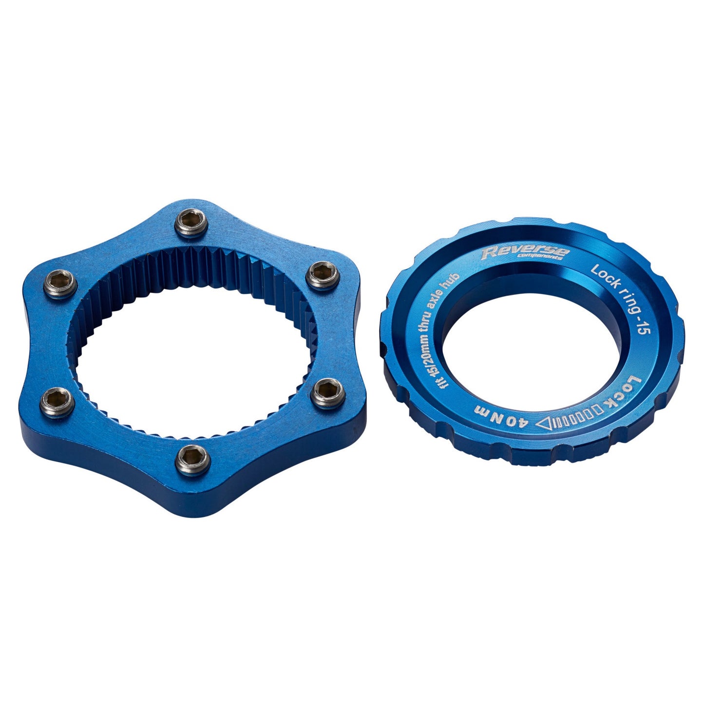 COMPONENTES REVERSAIS Adaptador Centerlock Azul