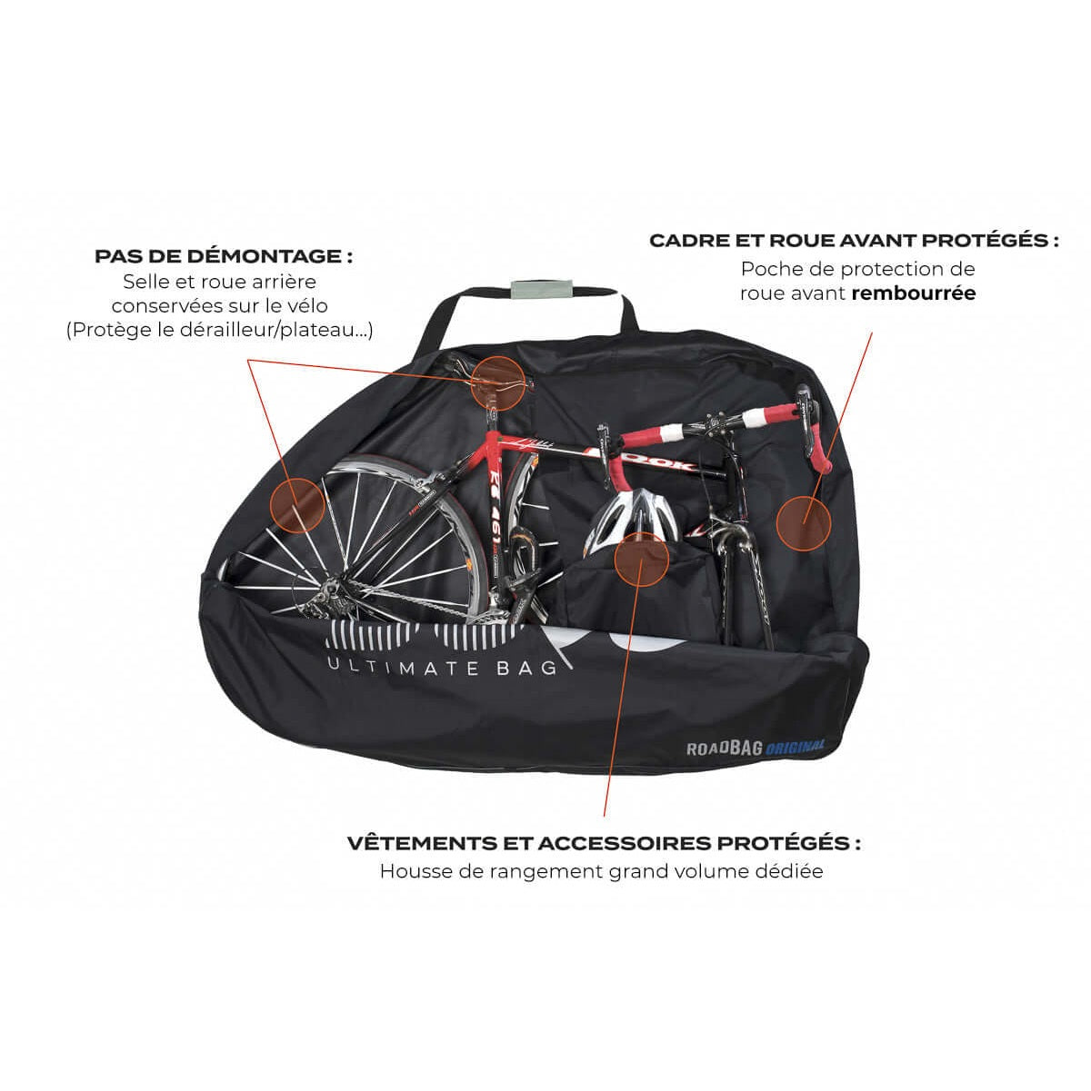 Capa para bicicleta BUDS ROADBAG ORIGINAL Preta