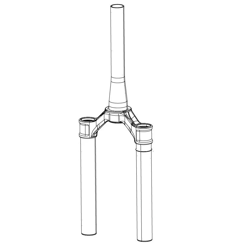 Conjunto de Coroa/Tubo de Direção/Bainhas ROCKSHOX SID SL DebonAir 29" Tubo de Direção Cónico Avanço 44 mm Preto Diffusion D1 (2024+)