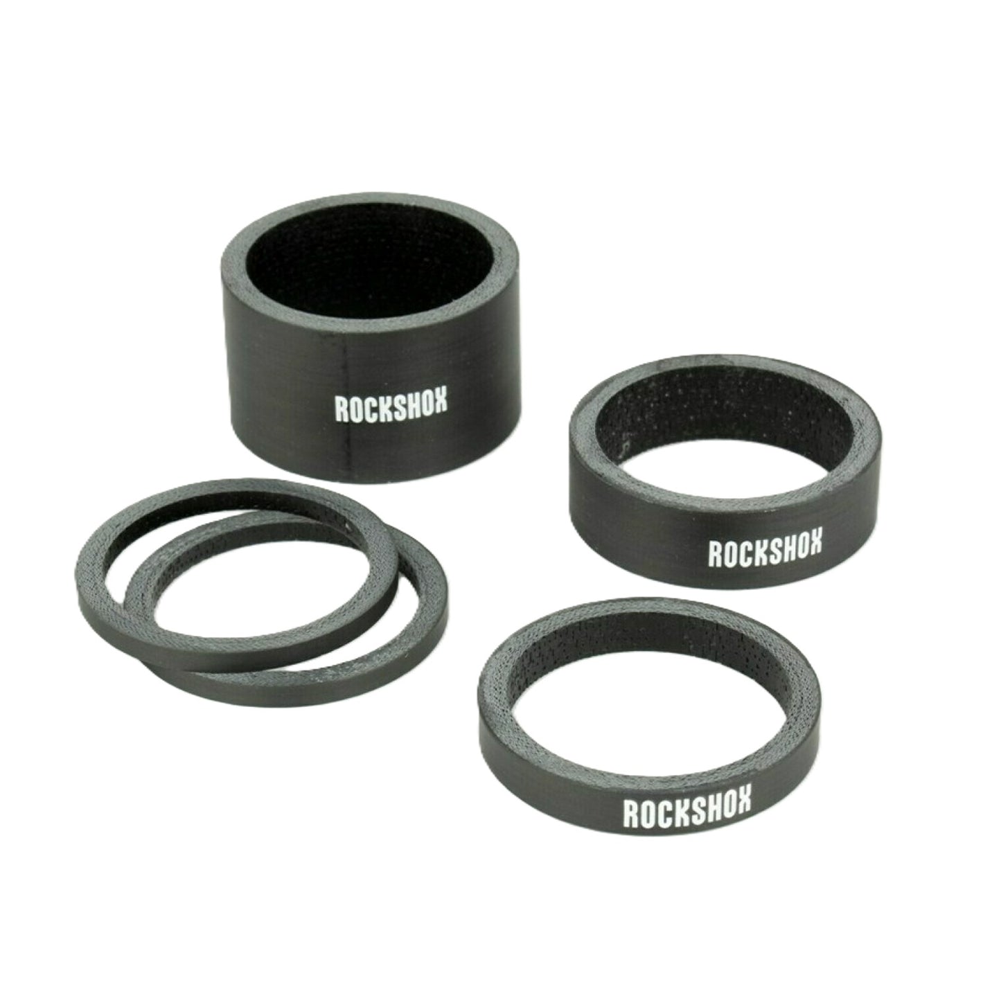 Conjunto de espaçadores ROCKSHOX UD em carbono de 1"1/8, preto