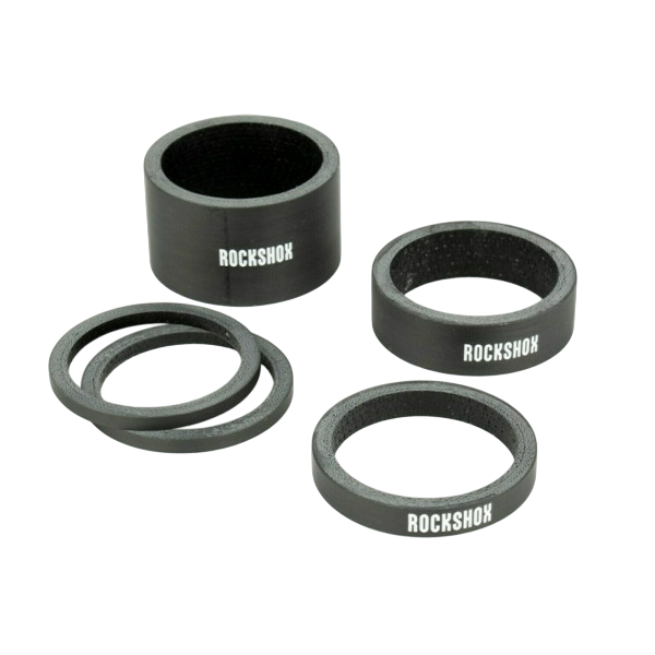 Kit de espaçadores de carbono ROCKSHOX UD 1"1/8 Preto