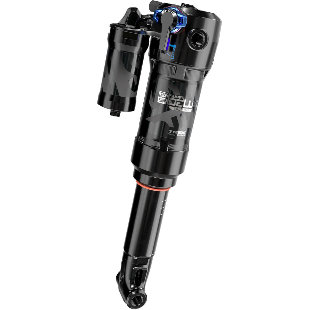 Amortecedor ROCKSHOX SUPER DELUXE THRU SHAFT RCT Trunnion/Yoke progressivo Mid Reb/380 Lockout para Trek