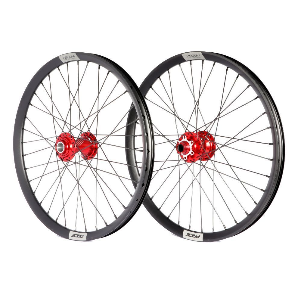 Par de Rodas PIRDE 20" (406mm) Control V1 Helium M24 Eixos 20/10mm Vermelho
