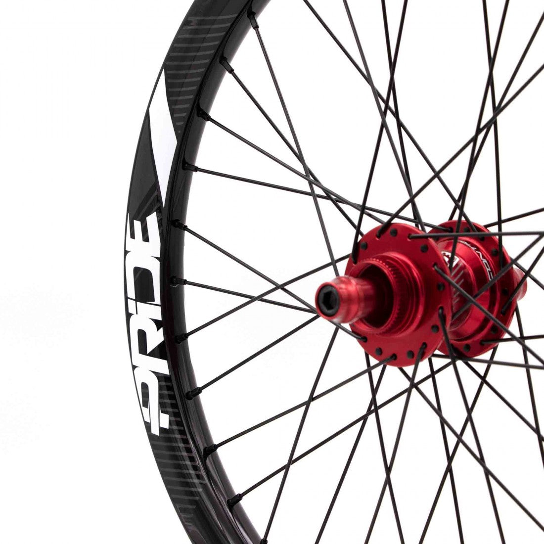 Par de Rodas PRIDE 20" (406mm) Carbono Gravity Gloss Disc Pride Control Eixos 20/10mm Vermelho