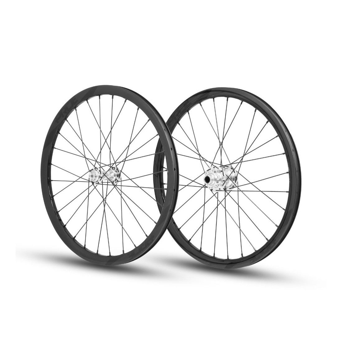 Par de Rodas PRIDE 20" (451mm) Carbono Wave Gloss Black Disc Pride Control Eixos 10/15mm Polish