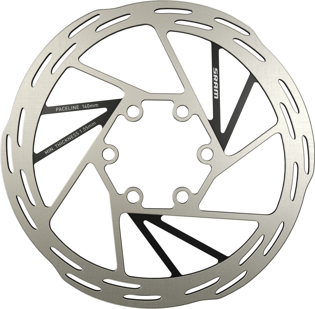 Disco SRAM PACELINE de 6 furos, prateado/preto