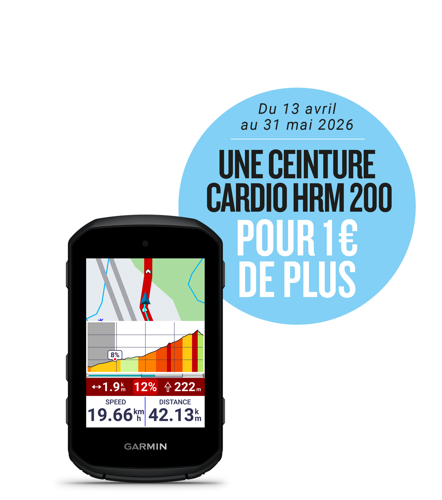 GARMIN EDGE 550 GPS + O seu cinto de cardio GARMIN HRM 200 por mais £1