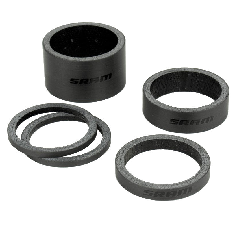 Espaçadores de direção SRAM em carbono preto