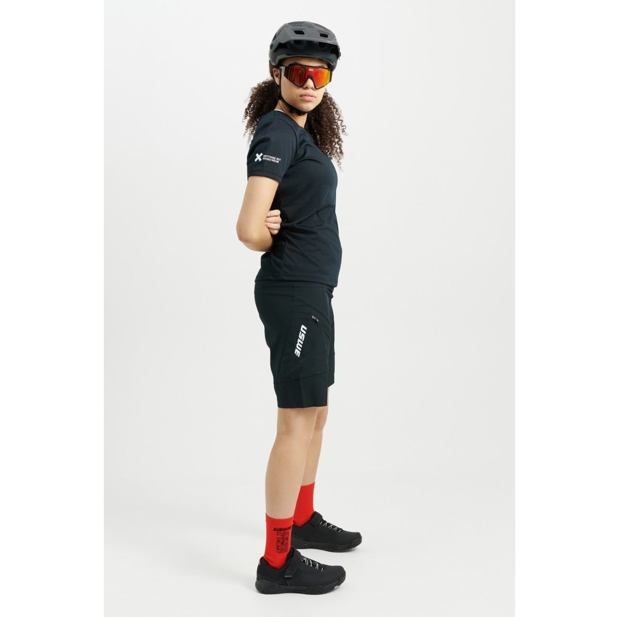 Calções USWE HYBRID MTB para mulher Preto