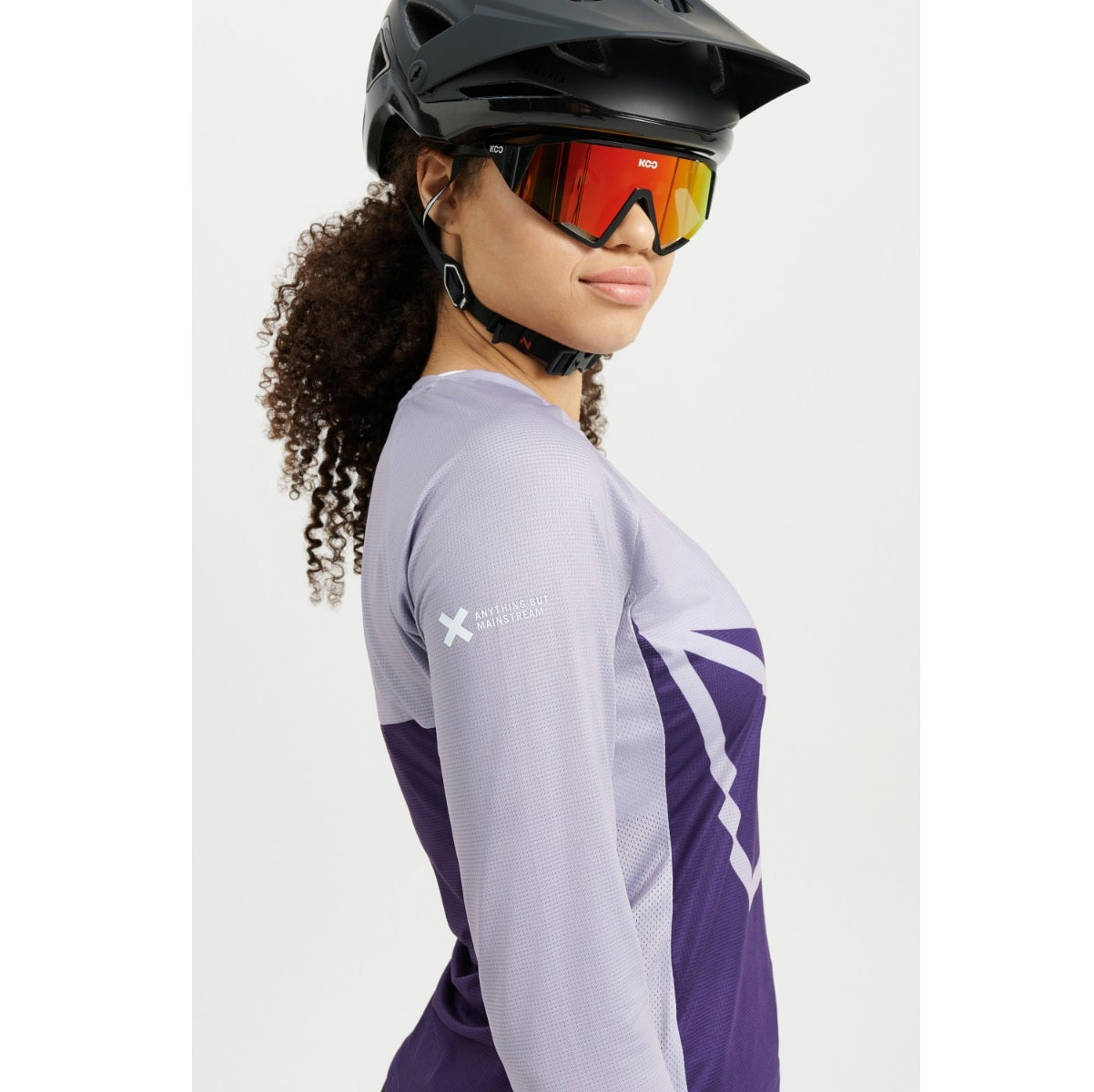 Camisola de manga comprida USWE BERG MTB Lavender para mulher