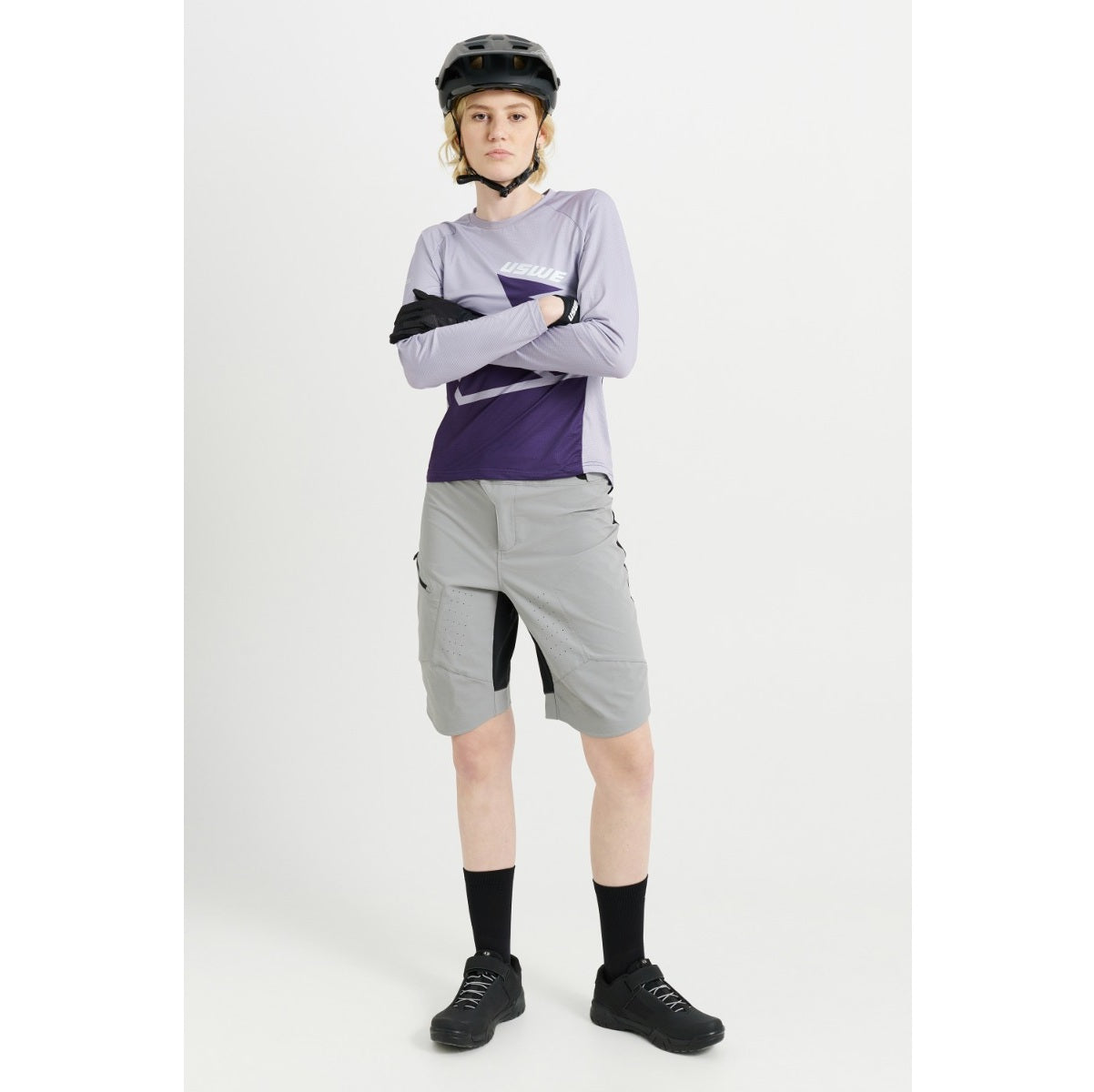 Camisola de manga comprida USWE BERG MTB Lavender para mulher