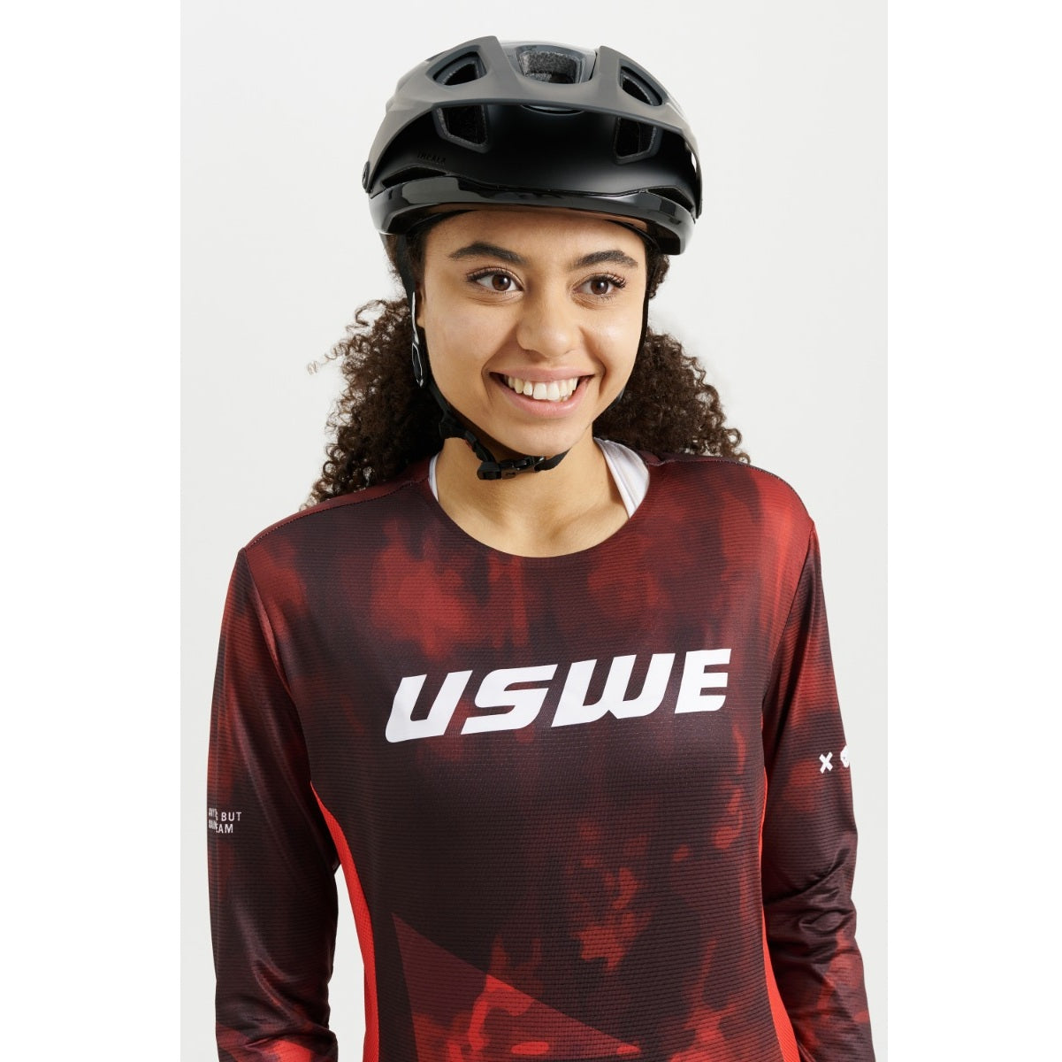 Camisola de manga comprida USWE LUFTIG MTB para mulher Vermelho