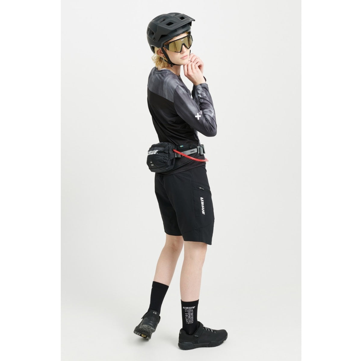 Camisola MTB de manga comprida para mulher USWE LUFTIG Preto