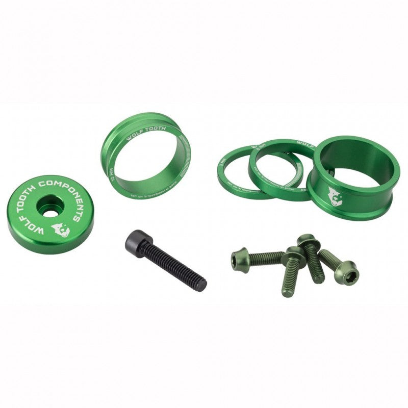 Kit de espaçadores, cobertura da haste e parafusos KIT DE BLING WOLFTOOTH Azeitona