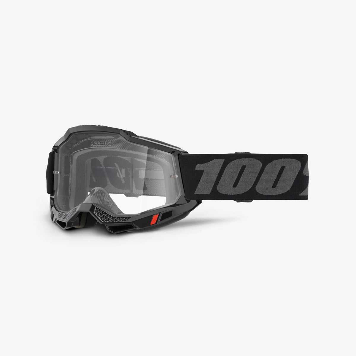 Óculos de proteção 100% ACCURI 2 pretos/cinzentos com lente transparente