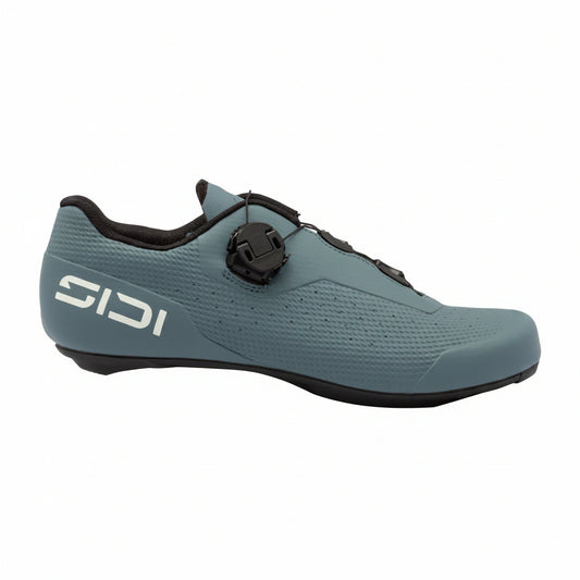 Sapatilhas de estrada Sidi Fast 3 storm grey e ice white, vista de perfil exterior