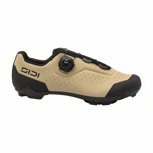 Sapatilhas XC gravel Sidi Liinea dark sand, vista de perfil exterior