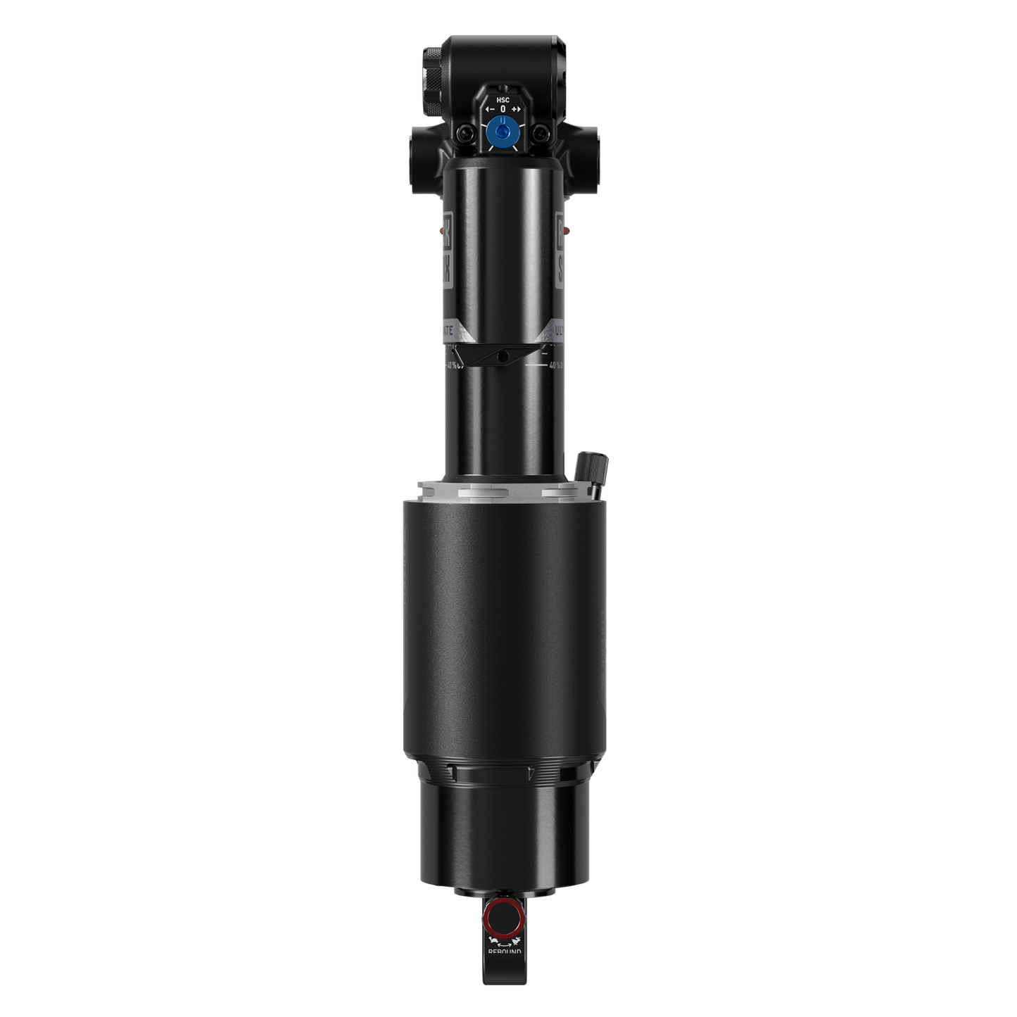 Amortecedor Traseiro Vivid Ultimate DH RC2 - LinearXL Air, 2 tokens, Reb55/Comp34, fundo hidráulico ajustável, munhão padrão - D1