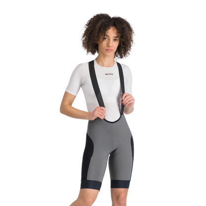 Calção Curto com Bretelas SPORTFUL SUPERGIARA 2 Mulher Cinzento/Preto