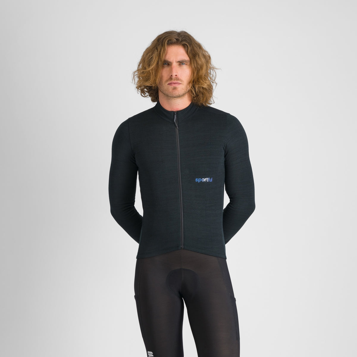 Camisola SPORTFUL Supergiara de lã de manga comprida preta