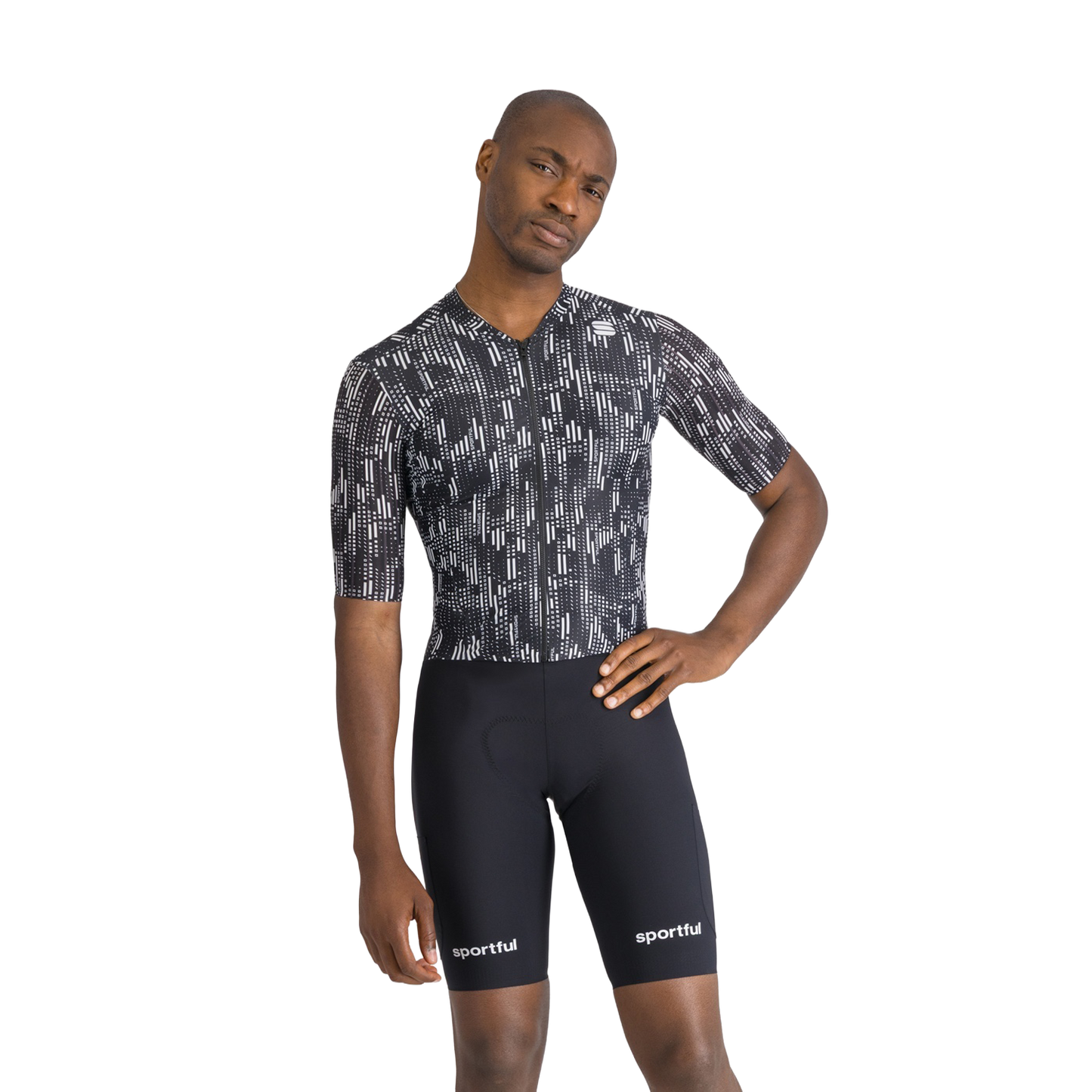 SPORTFUL G-SUIT Manga curta preto/branco