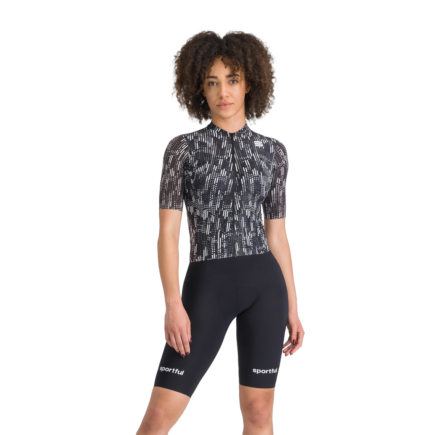 SPORTFUL G-SUIT de manga curta para mulher Preto/branco