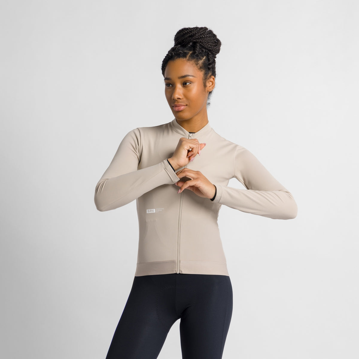 Camisola de ciclismo SPORTFUL SRK 2 de senhora, de manga comprida, bege