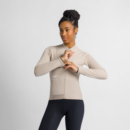 Camisola de ciclismo SPORTFUL SRK 2 de senhora, de manga comprida, bege