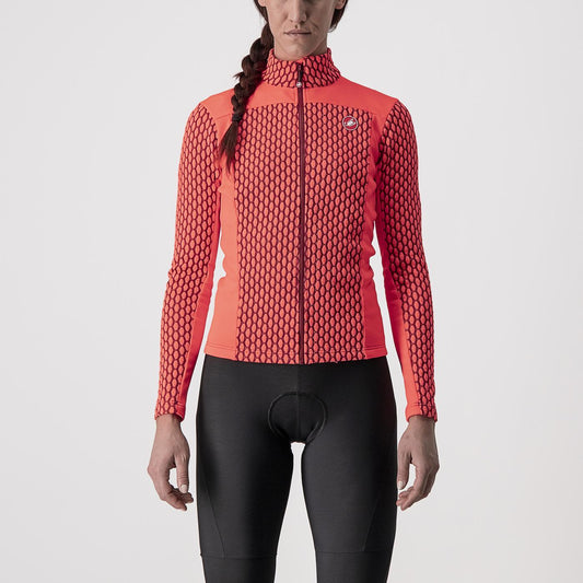 CASTELLI SFIDA 2 Camisola de manga comprida para mulher Rosa/Bordéus