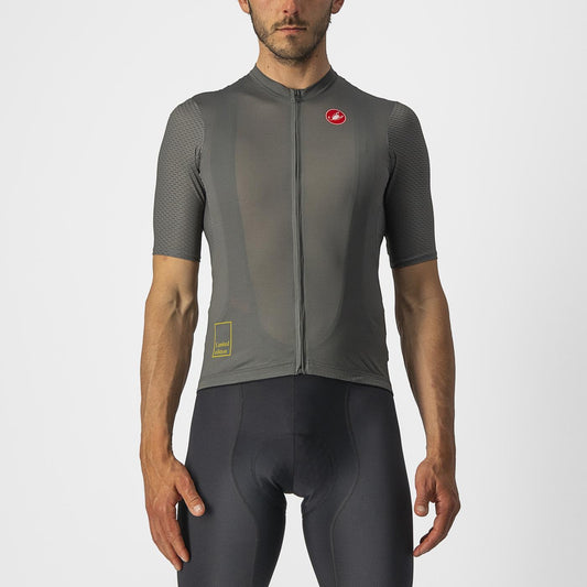 Camisola de manga curta CASTELLI BREATHE ATTACK Cinzento Verde