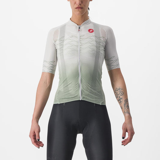CASTELLI CLIMBER'S 2.0 Camisola de manga curta para mulher Cinzento/Verde