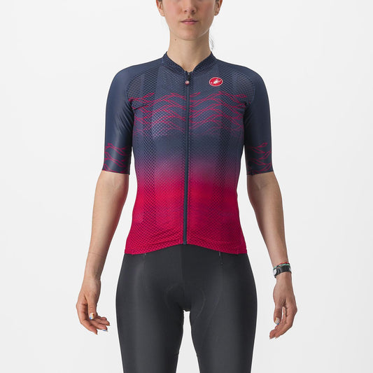 CASTELLI CLIMBER'S 2.0 Camisola de manga curta para mulher Azul/branco