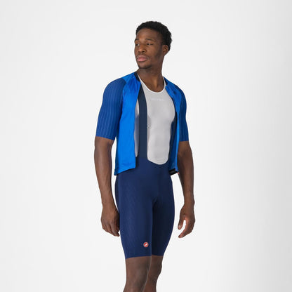 Calção Curto com Suspensórios CASTELLI FREE AERO RACE S Azul-Marinho