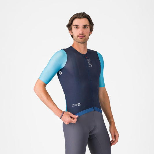 CASTELLI CORRETTO Camisola de manga curta azul