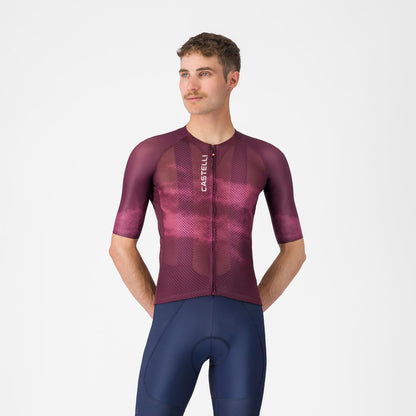Maillot CASTELLI CLIMBER'S A/C Mangas Curtas Bordô