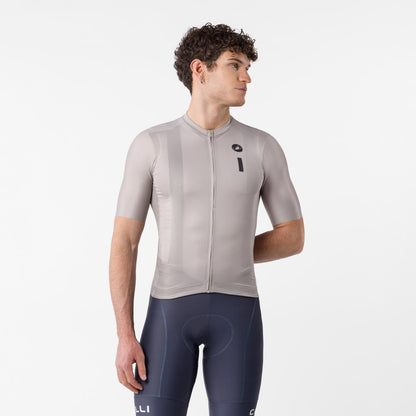 Maillot CASTELLI DRITTONE LOGO Mangas Curtas Clay