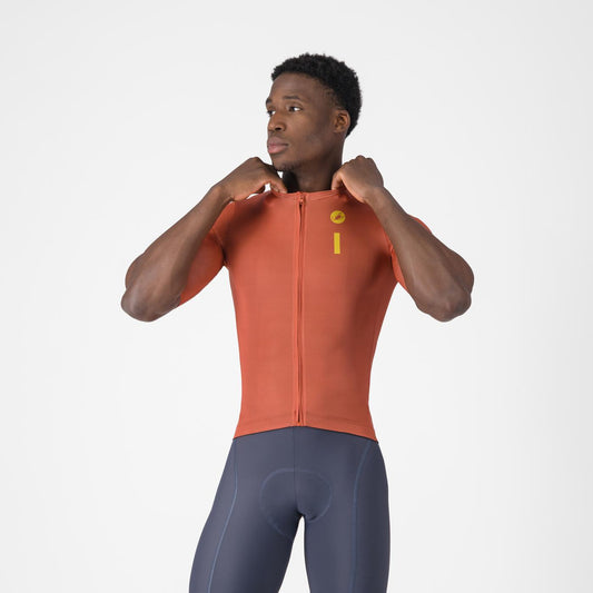 CASTELLI DRITTONE LOGO Camisola de manga curta Paprika