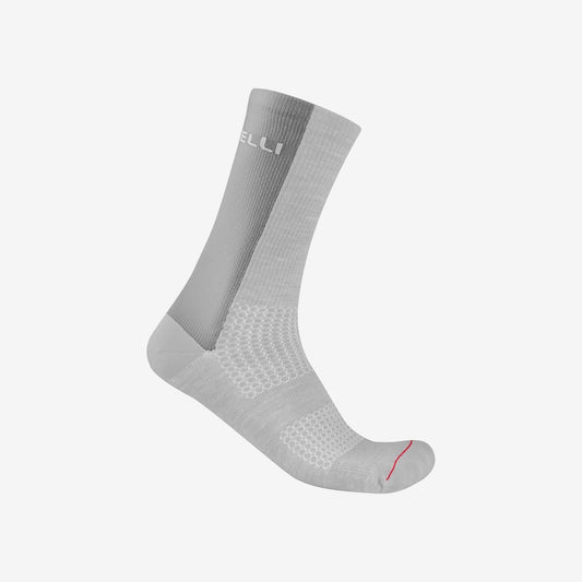 Meias CASTELLI CASTELLI LOGO 18 MERINO Cinzento