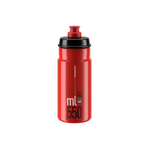 Garrafa de água ELITE JET (550 ml) Logotipo vermelho Cinzento