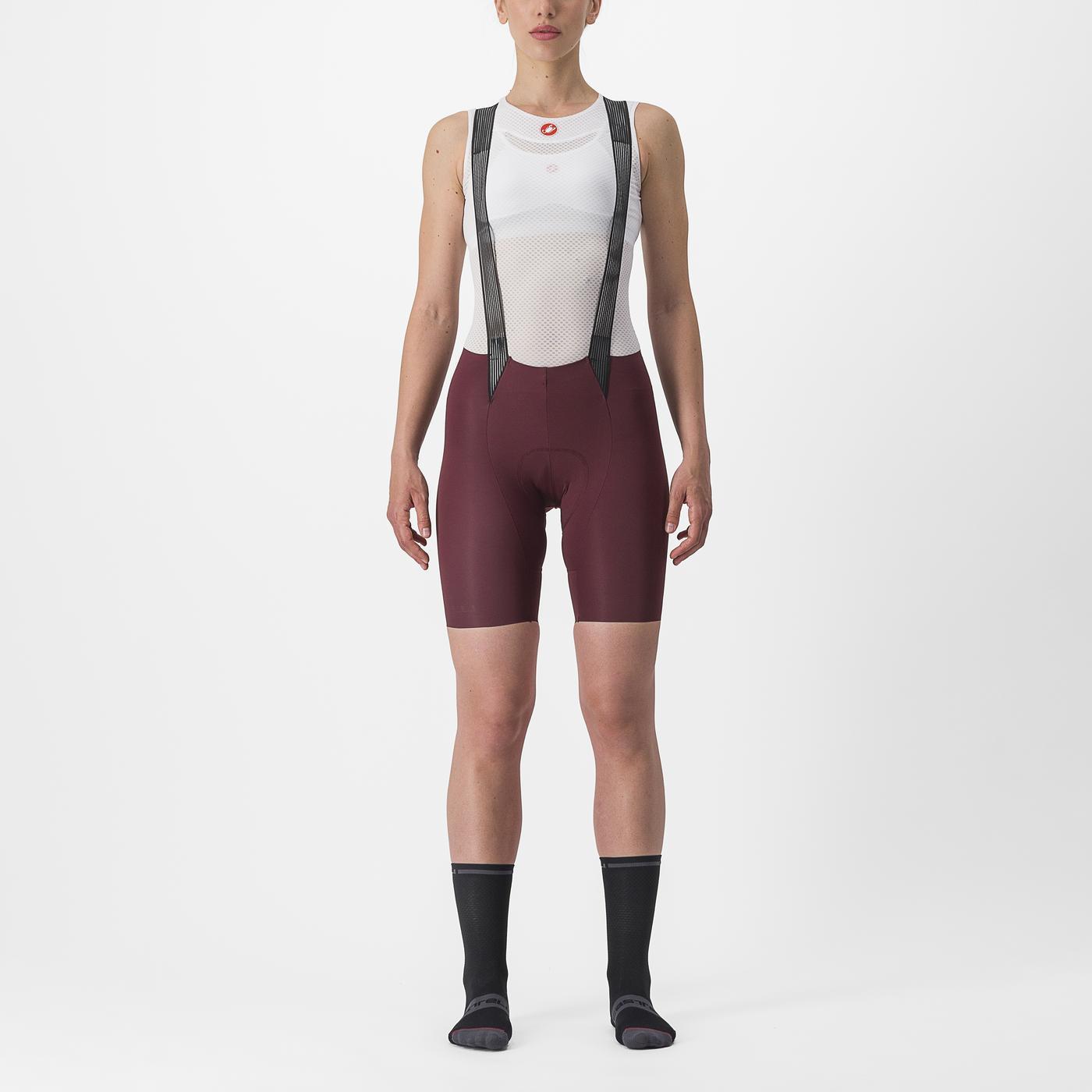 CASTELLI FREE AERO RC W Bib Tight Bordeaux para mulher