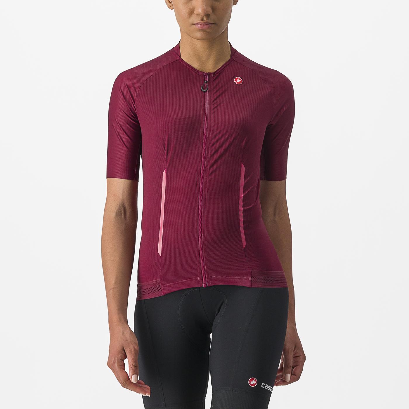 CASTELLI ENDURANCE W Camisola de manga curta para mulher, bordeaux