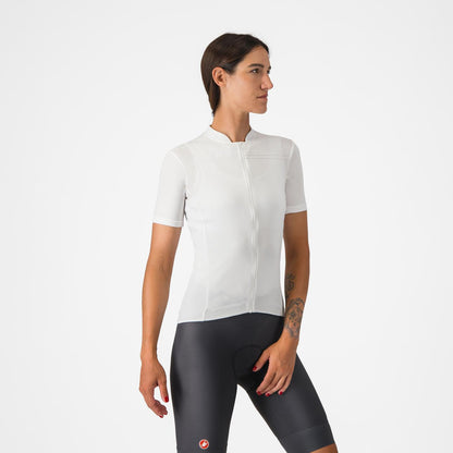 Maillot CASTELLI ANIMA 4 Mulher Mangas Curtas Branco