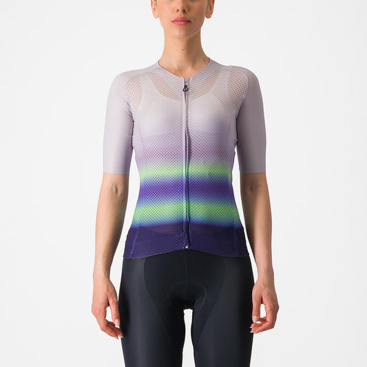 CASTELLI CLIMBER'S 4.0 W Camisola de manga curta para mulher Roxo/Verde