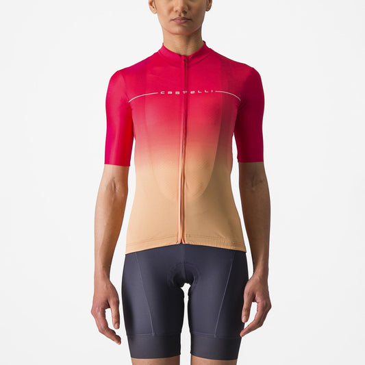 CASTELLI SALITA Camisola de manga curta para mulher Rosa/Laranja